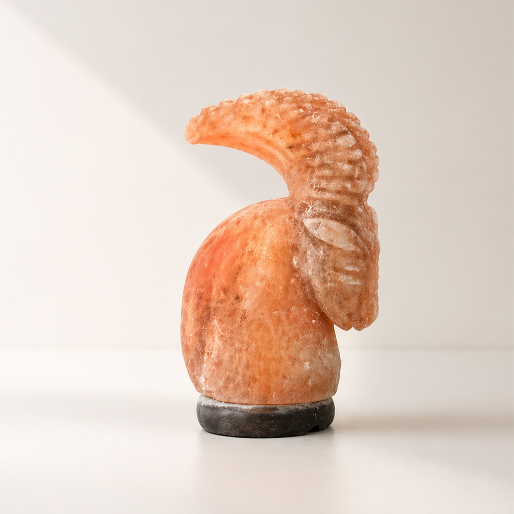 Himalayan Salt Lamp – Hand-Carved Markhor Piece