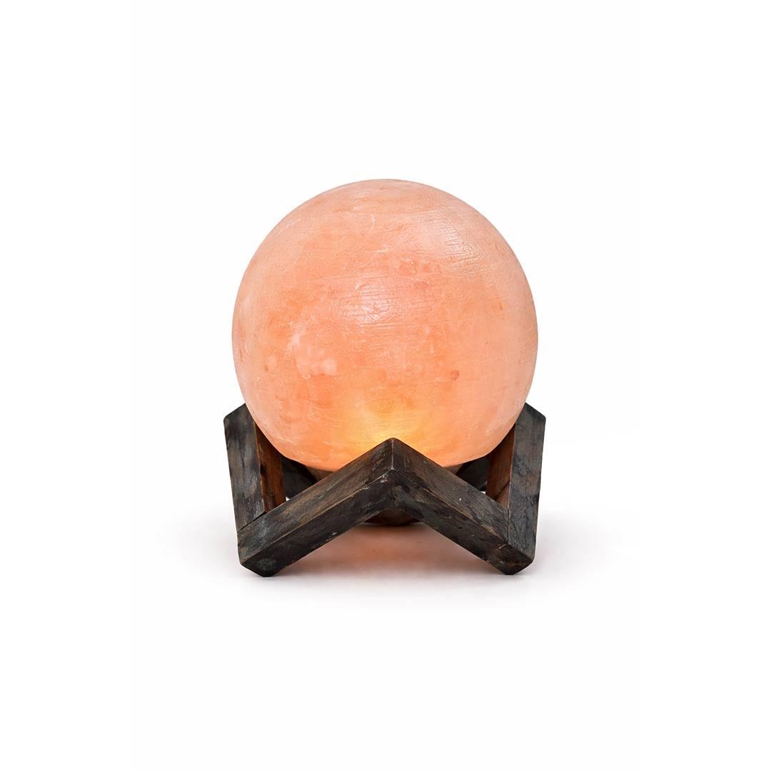 Himalayan Salt Lamp – Sculpted Orb Design
