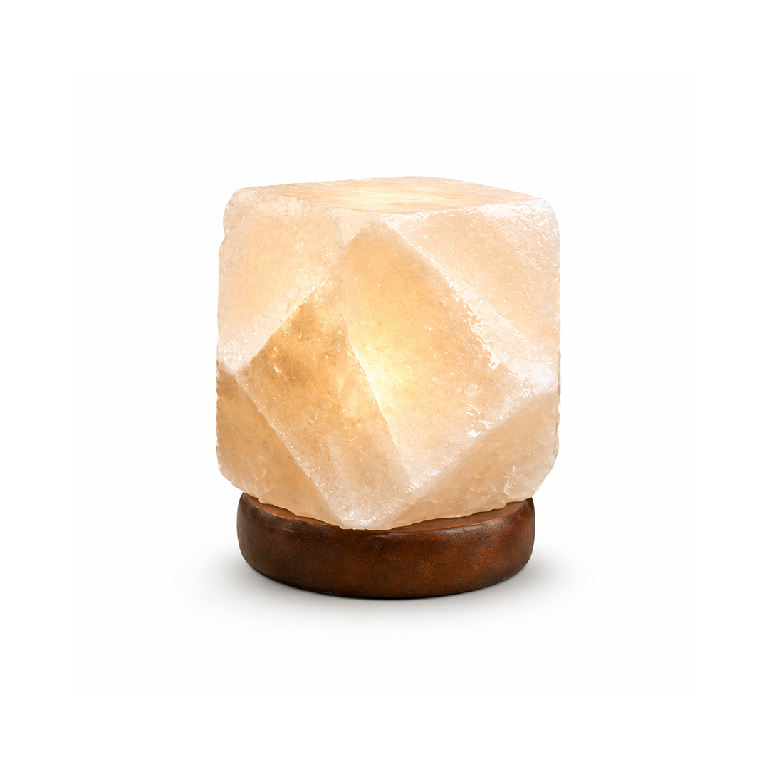 Himalayan Salt Lamp – Geometric Sculpt Form