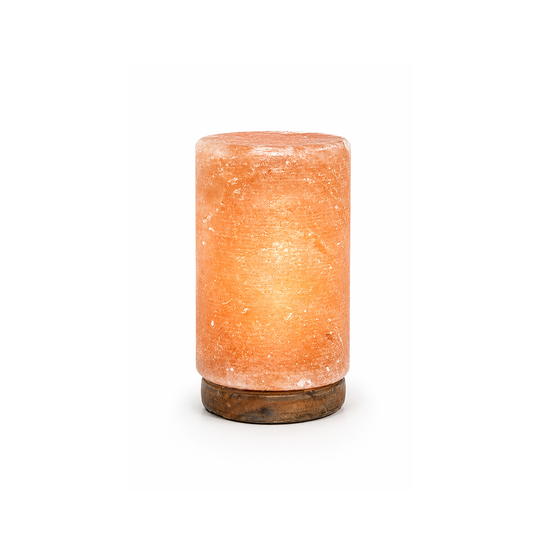 Himalayan Salt Lamp – Sculpted Cylinder Form