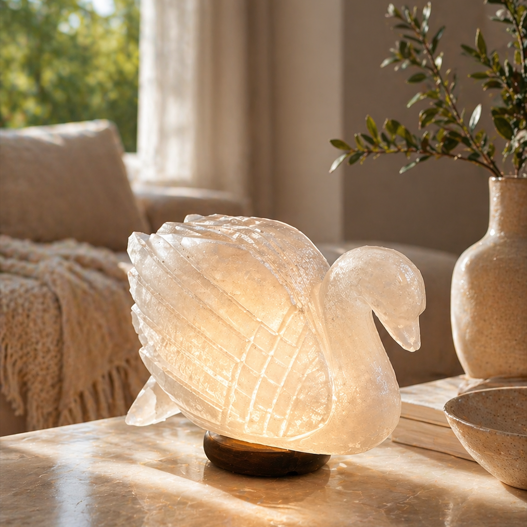 Himalayan Salt Lamp – Hand-Carved Crystal Elegance